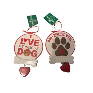 Rescue Dog Christmas Ornament I Love My Rescue Dog Who Rescued Who Kurt S. Adler